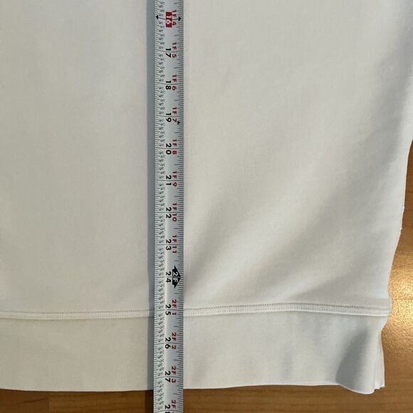 Lululemon Perfectly Oversized XL Crew Sweatshirt Womens White Cropped Jelly Logo - Picture 13 of 13